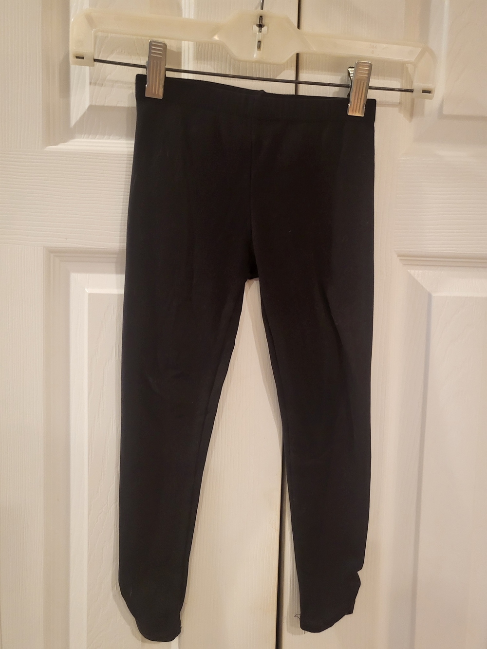 Emma & Elsa Girls Solid Black Basic Leggings Size 4/5